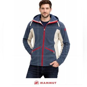 Mammut, Men’s Blue and Gray Jacket with Red Accents, Size S